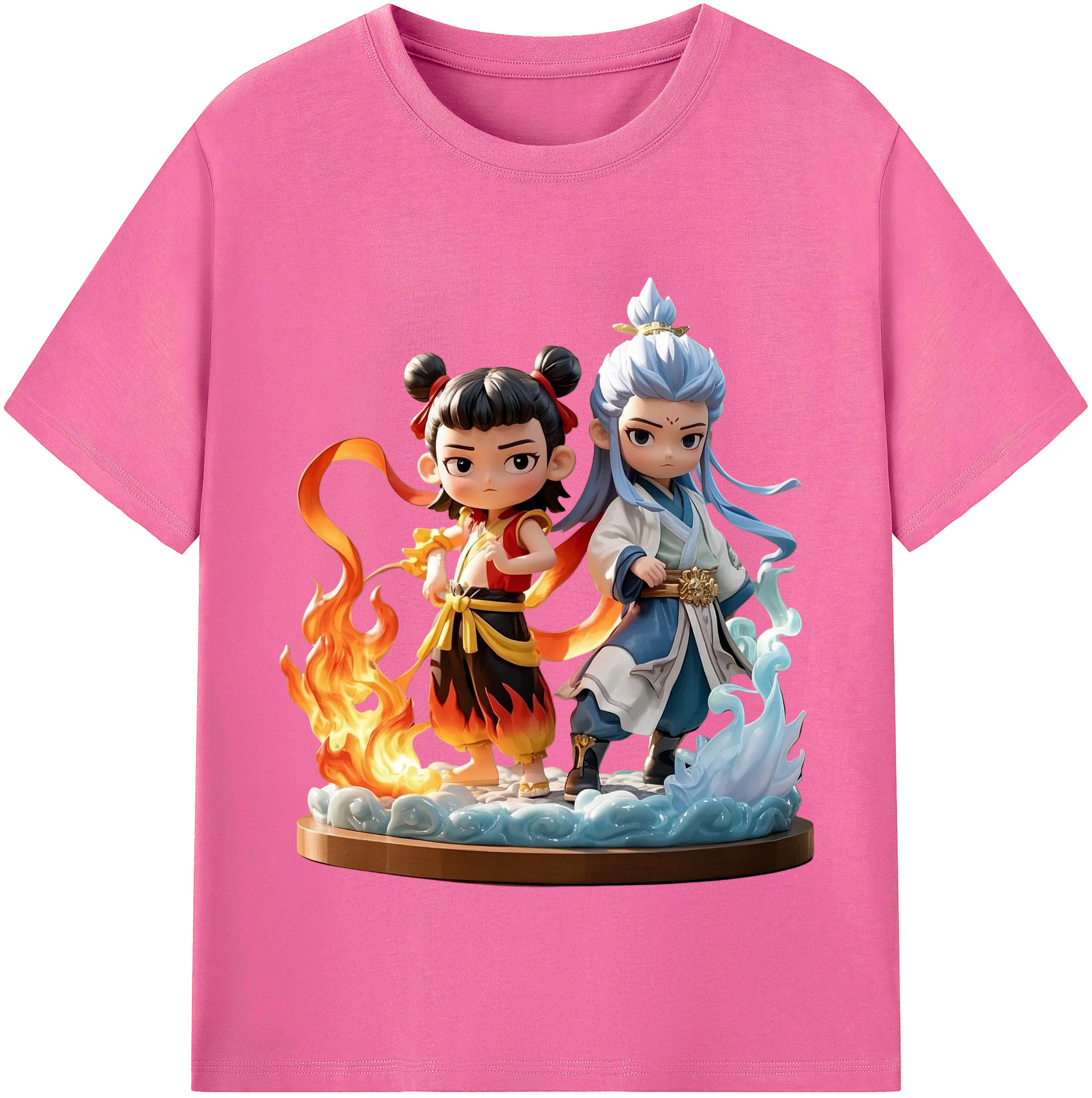 （画像用） Ne Zha 2 ナタ 魔童の大暴れ レディースカジュアルプリントTシャツ（綿100％）